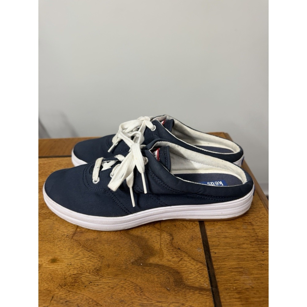 KEDS Women's 7.5 Navy Blue mules Low‎ Back Slip on Sneakers Laced Shoes Nautical